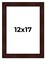 12x17 Distressed Brown Picture Frame - UV Acrylic, Foam Board Backing, Hanging Hardware